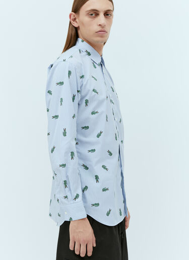 Comme des Garçons SHIRT x Lacoste Stripe-And-Logo Print Shirt Blue cdg0154004