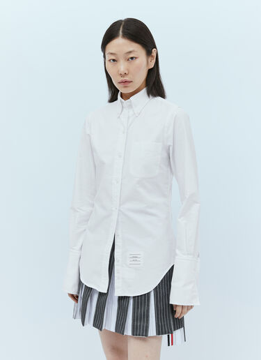 Thom Browne Button-Down Oxford Shirt White thb0253021