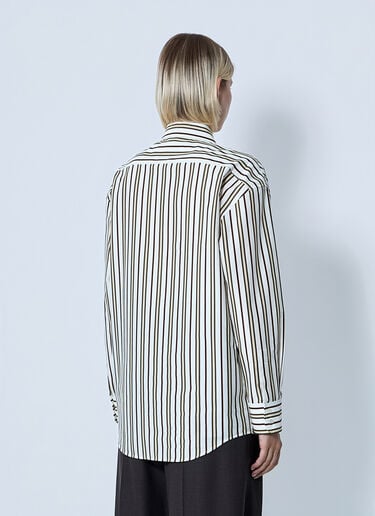 Saint Laurent Striped Button-Down Shirt Grey sla0260082