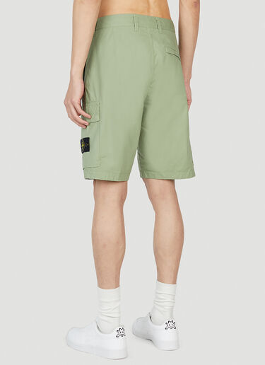 Stone Island Compass Patch Bermuda Shorts Green sto0152043