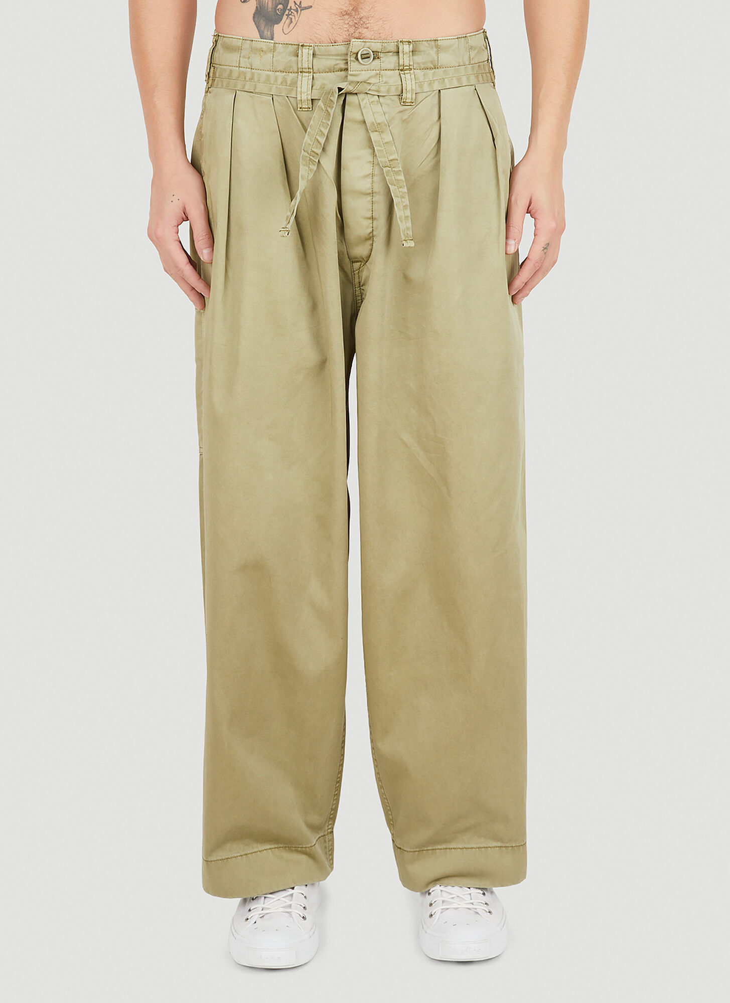 Applied Art Forms Sculpture Trousers In Khaki
