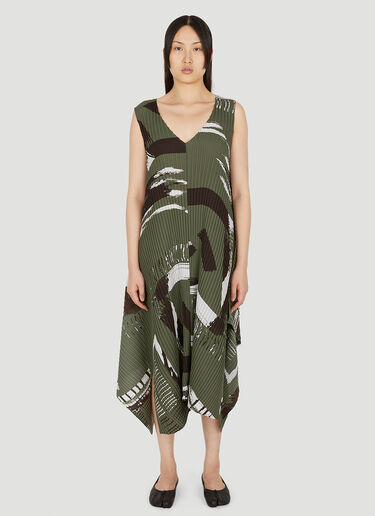 Issey Miyake Doro Pleats Dress Green ism0249010
