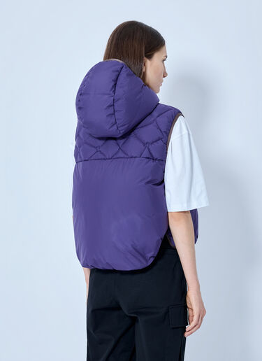 LN-CC® - Moncler: Arinella Hooded Down Gilet - Purple Moncler Arinella Hooded Down Gilet Purple mon0266030