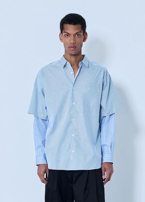 Comme des Garçons Homme Layered Stripe Shirt Blue cdh0164002