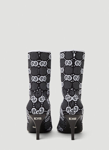 Gucci GG Knit Boots Black guc0251083