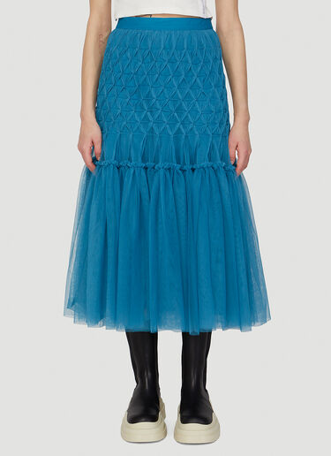 Rokh Smocked Tulle Skirt Blue rok0247012