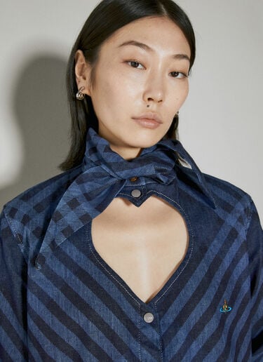 デニムハートシャツワンピース Vivienne Westwood デニムハートシャツワンピース ブルー vvw0253018
