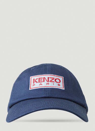 Kenzo Logo Patch Baseball Cap Blue knz0150053