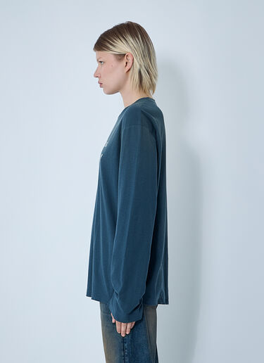 Acne Studios Logo Motif T-Shirt Navy acn0261011