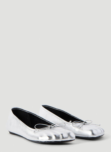 Balenciaga Fetish Anatomic Ballerina Flats Silver bal0253091