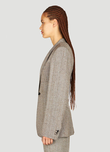 Bottega Veneta Single Breasted Blazer Brown bov0253076