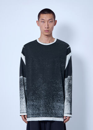 Yohji Yamamoto Dense Single Jersey Round Neck Long Slv T-Shirt Grey yoy0165008