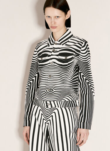 Jean Paul Gaultier Body Morphing Digital Print Jacket White jpg0256019