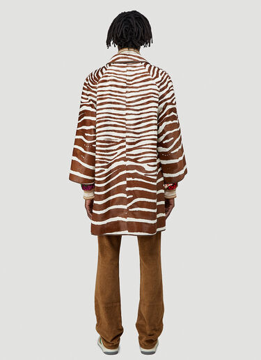 Gucci Zebra-Print Coat Brown guc0141087