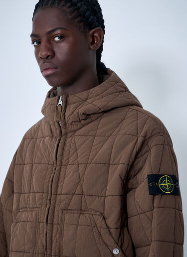Stone Island Short Parka Jacket Brown sto0164061