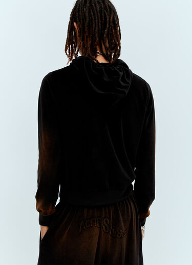 Acne Studios ベルベット フード付きスウェットシャツ  ブラック acn0156005
