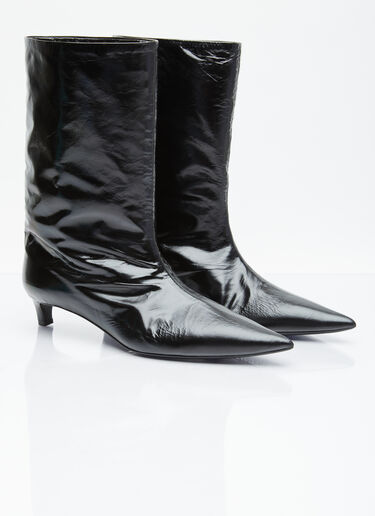 Jil Sander Leather Ankle Boots Black jil0255037