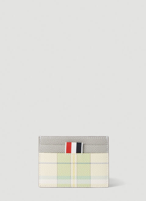 Maison Margiela Check Four Bar Card Holder White mla0151051