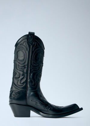 Acne Studios Western Leather Boots Black acn0265048