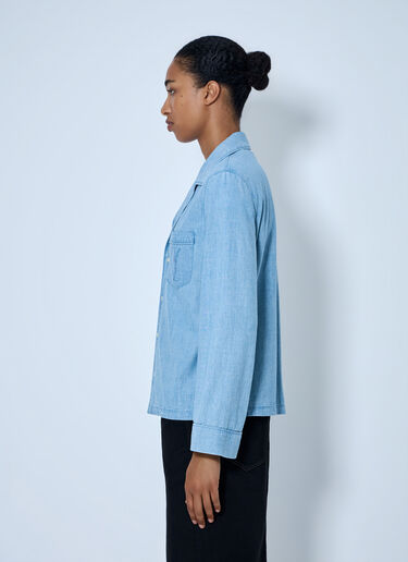 LN-CC® - Saint Laurent: Button-down Denim Shirt - Blue Saint Laurent Button-down Denim Shirt Blue sla0264034