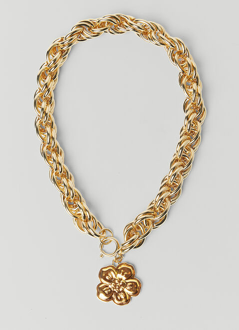 Kenzo Stamp Necklace Purple knz0253005