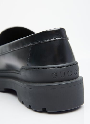 Gucci 인터로킹 G 가죽 로퍼 블랙 guc0154025