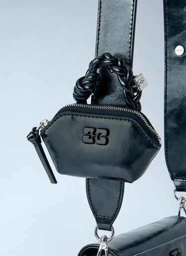 GANNI Bou East West Box Shoulder Bag Black gan0266019
