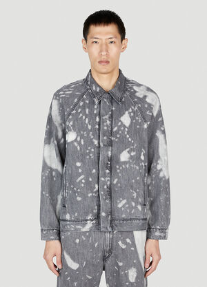 LN-CC x Non Raglan Bleached Denim Jacket Grey non0152006