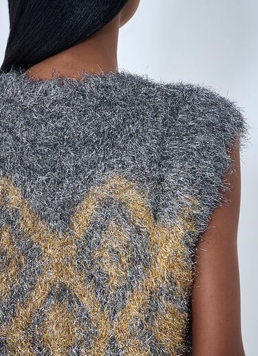 Acne Studios Textured Sleeveless Knit Top Gold acn0263001