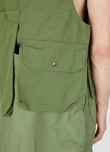 Engineered Garments Fishing Sleeveless Jacket Green egg0150012