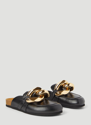 JW Anderson Chain Leather Mules Black jwa0246015