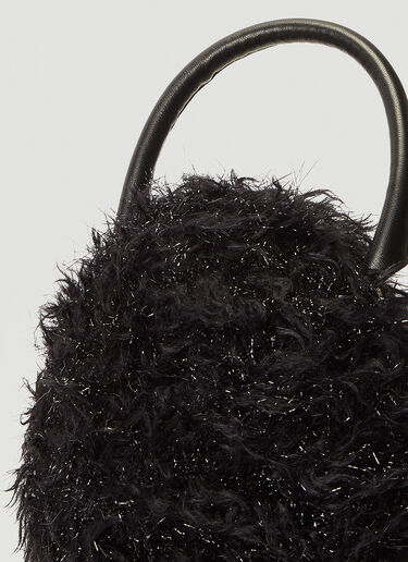 Simone Rocha Faux-Fur Egg Bag Black sra0242029