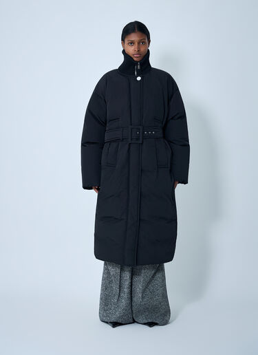 Sportmax Belted Quilted Coat Black spx0262021