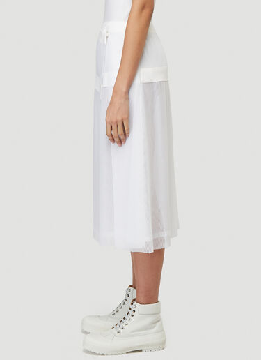 032C Pleated Wrap Skirt White cee0238004