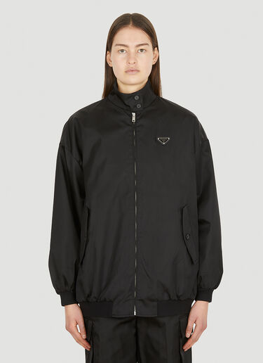 Prada Logo Plaque Re-Nylon Jacket Black pra0252006