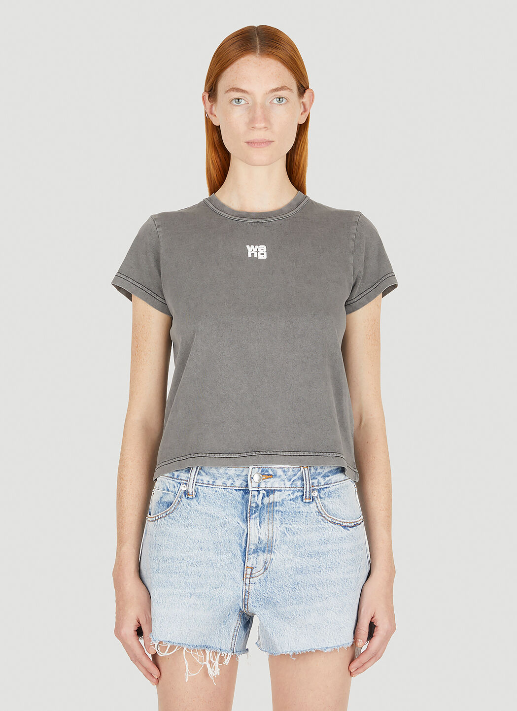 Alexander wang grey t sales shirt