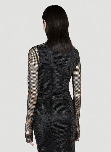Noemi Rhinestone Mesh Top Sportmax Noemi Rhinestone Mesh Top Black spx0253021