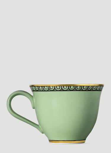 Gucci Set of Two Odissey Coffee Cups with Saucers Green wps0690080
