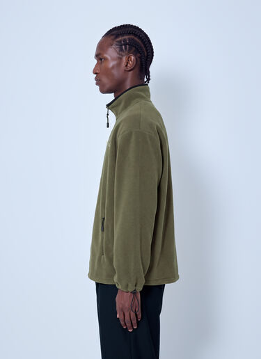 LN-CC® - Miu Miu: Fleece Zipper Jacket - Olive Miu Miu Fleece Zipper Jacket Olive miu0366009