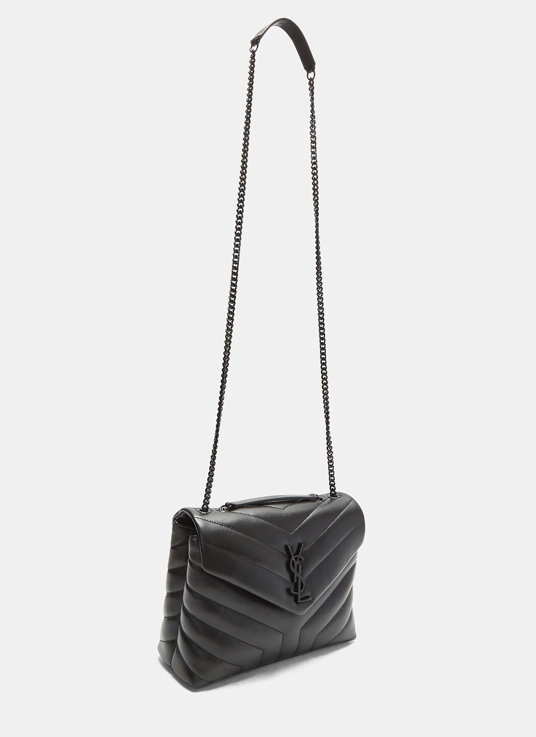 Saint Laurent Small LouLou Monogram Matelass Handbag in Black