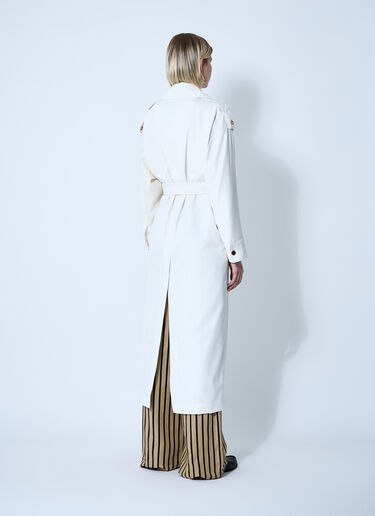 Max Mara Water-Repellent Garbardine Trench Coach White max0259007