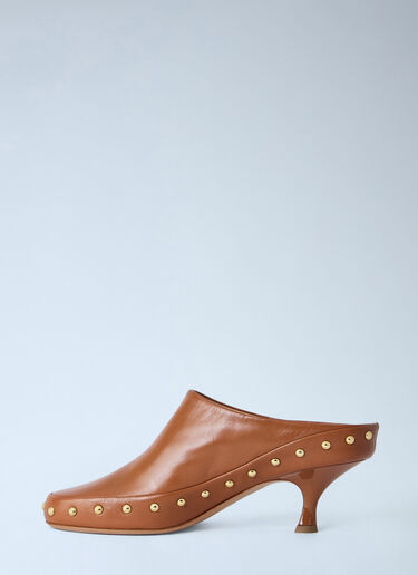 LN-CC® - Chloé: Junie Heeled Mules - Brown Chloé Junie Heeled Mules Brown chl0265026