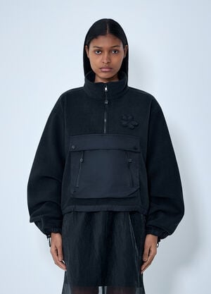 Cecilie Bahnsen High-Neck Fleece Pullover Sweatshirt Black cec0262027