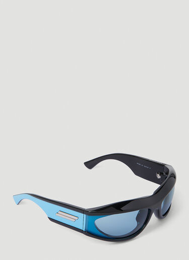 Bottega Veneta Wrap Around Sunglasses in Blue