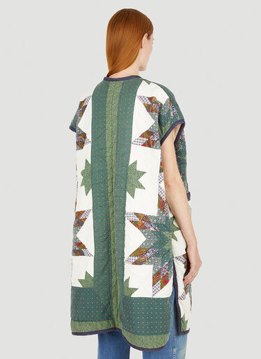 Bonum Long Quilted Sleeveless Coat Green bon0350016