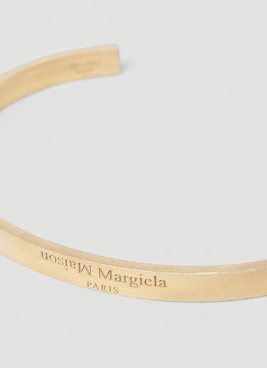 Maison Margiela Logo Engraved Cuff Bracelet Gold mla0142035