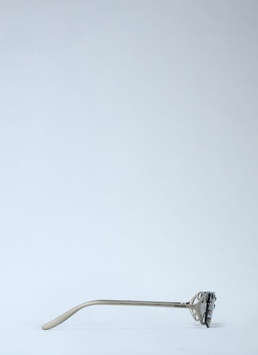 Rimless Sunglasses with Metal Accents Prada Rimless Sunglasses with Metal Accents Silver lpr0362008