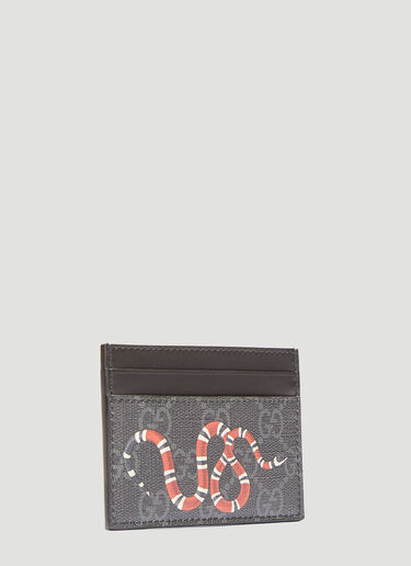 Gucci Kingsnake Print GG Supreme Cardholder Black guc0133061