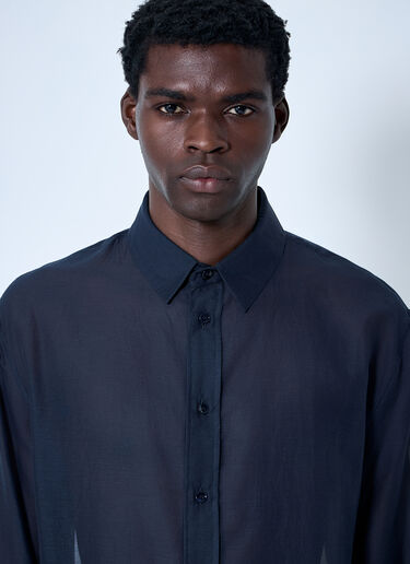 Saint Laurent Cassandre Shirt Blue sla0160001