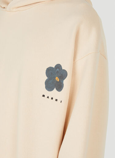 Marni Floral Hooded Sweatshirt Cream mni0148004
